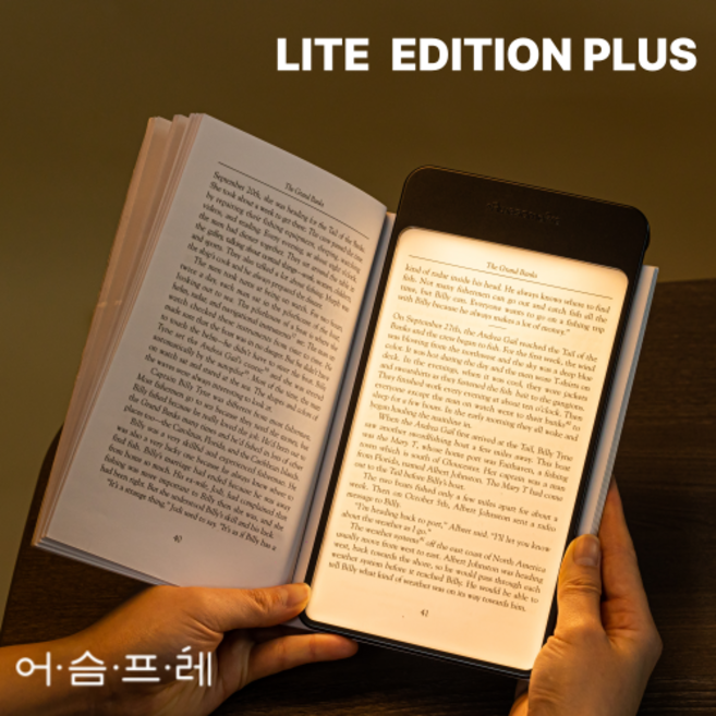 어슴프레 라이트에디션 플러스 북라이트 책상 독서등 무선 침대조명 웜톤 LED, 블랙 웜 - 플러스