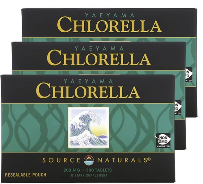 소스네츄럴스 야에야마 클로렐라 200mg 300정, 3개 - 쿠팡