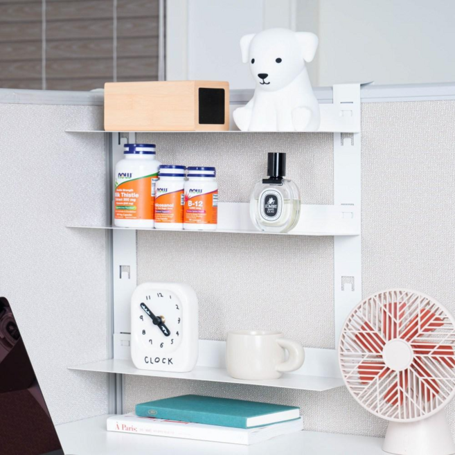 에임하이 파티션 3단 선반 책상정리, 1개, 선반형 65mm