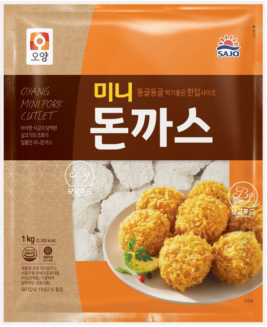 사조오양 미니 돈까스 1kg, 1세트, 3kg