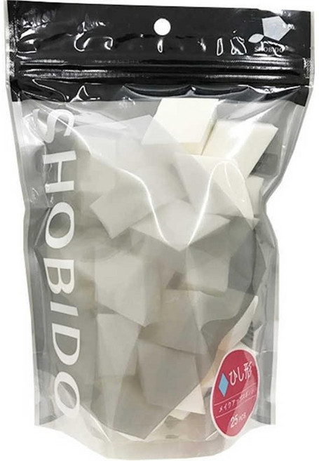SHOBIDO 마무리나 포인트 사용에도 딱 맞는 Make Up Sponge (SBR) 마름모형 25p / SPV46110, 1개
