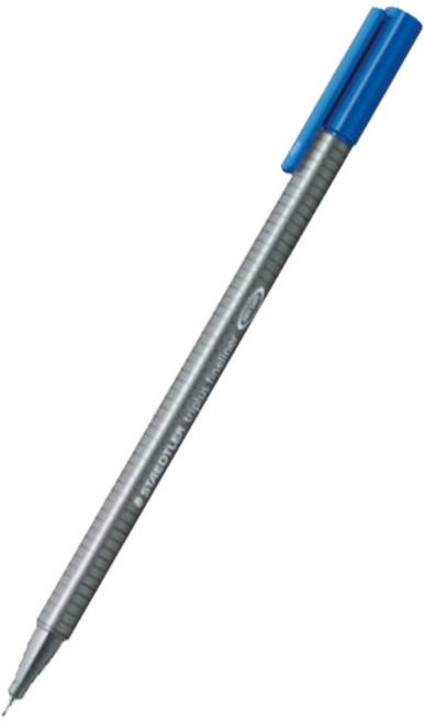 트리플러스 파인라이너 낱색 334 0.3mm 1갑 10개입 스테들러, 청색