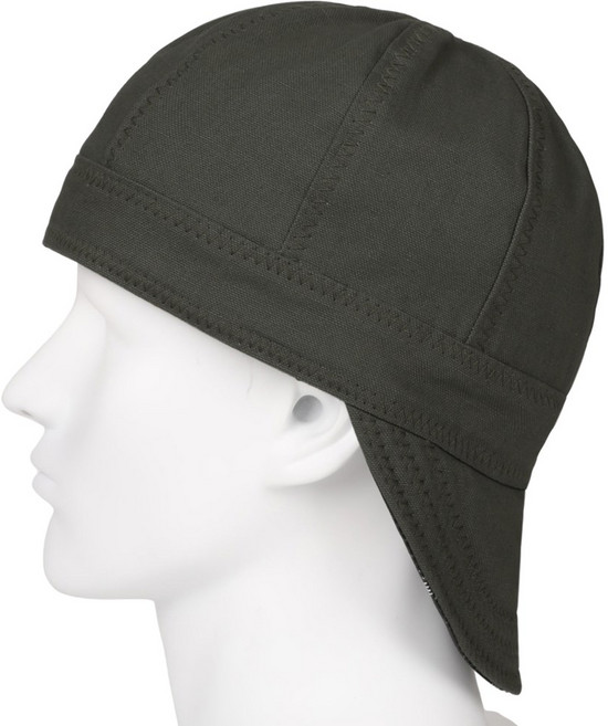 ARCCAPTAIN 용접 모자 땀 흡수 10온스 난연성 용접 작업 모자 양면 사용 가능 8패널 머리 보호 커버 후드, 03 Army Green 7 1-4