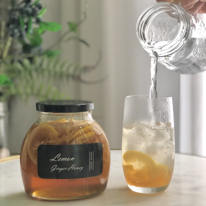 수제 꿀 레몬 생강청 목에 좋은 인후 전용 꿀차, 1개, 500g
