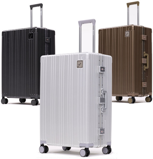 [신일SAYES]고급형 알루미늄 프레임 페르모 금고형 28인치 화물용 캐리어-항공커버 네임택 욕실파우치 무상증정