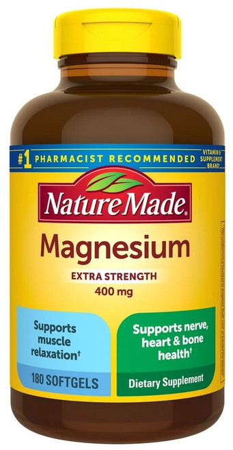 네이처메이드 ExtraStrength 마그네슘 400mg 소프트젤 180정 1병, 1개