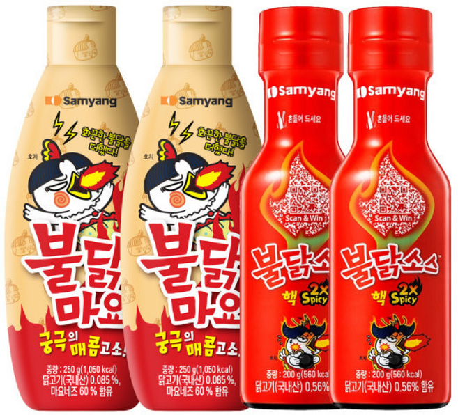 삼양 불닭마요소스 + 핵불닭소스, 2개, 250g