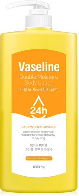 바세린 24h 고보습 대용량 바디로션 더블 모이스춰, 1L, 1개