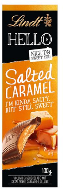 독일 린트 헬로우 솔티드 카라멜 초콜릿바 LINDT, 100g, 8개