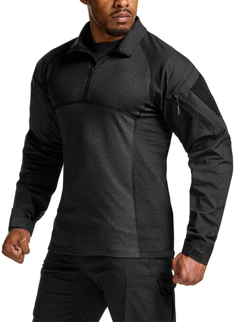 CQR 쿨링 경량 멀티웨어 쿼터집업 컴뱃셔츠