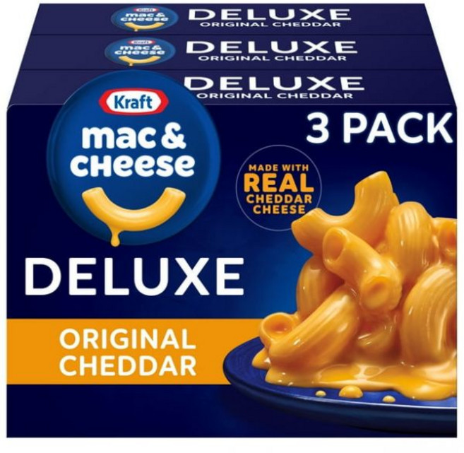 크래프트 디럭스 오리지널 체다 Mac N 치즈 맥 마카로니치즈 14온즈, 397g, 3개