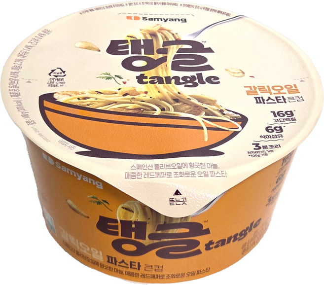 tangle 큰컵 갈릭오일 파스타, 100g, 6개