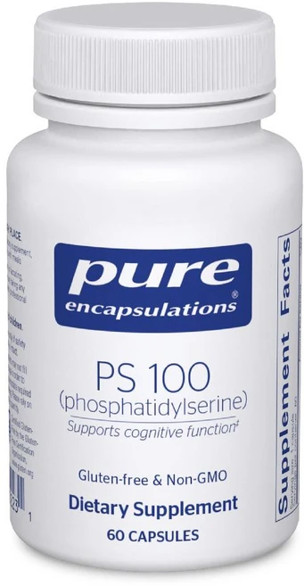 순수 캡슐화 PS 100 포스파티딜세린 아미노산 보충제로 기억력 60 캡슐, 60 카운트(1팩), 1개 - 쿠팡