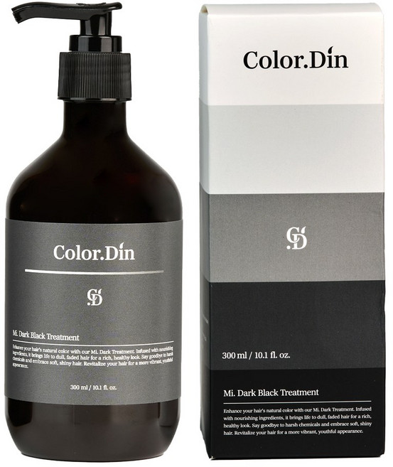 [흰머리 새치염색 전용] 컬러딘 미다크 블랙 트리트먼트, 1개, 300ml