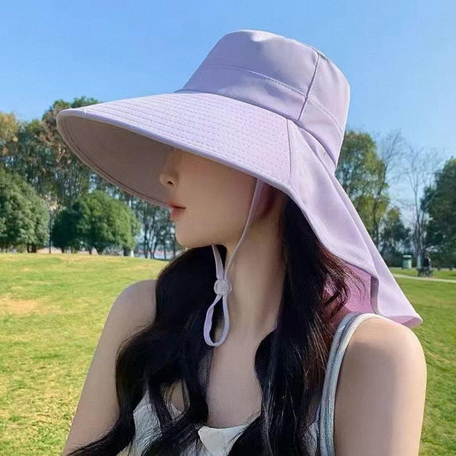 라이브모어 와이드 버킷햇 뒷목 UV 자외선 차단 썬캡 아쿠아 플랩캡