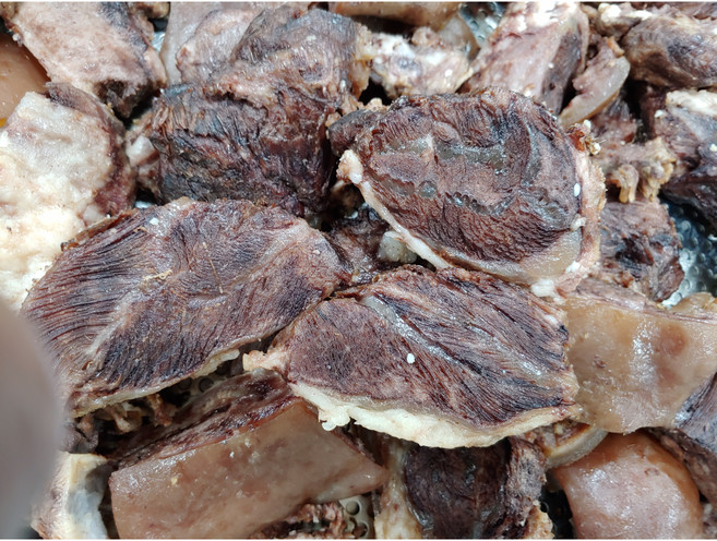 나에게곱창 소뽈살 소머리 삶은소머리 뽈살 삶은뽈살, 1개, 200g 슬라이스 소뽈살(3팩)