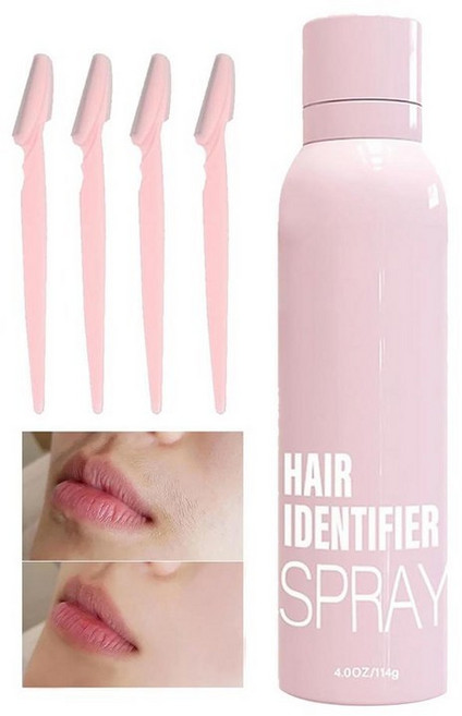 bb크림 cc크림 얼굴 면도용 헤어 식별 스프레이 인식 피부 면도 여성용 스크래퍼 긁개 4 개 포함, [01] 옵션1