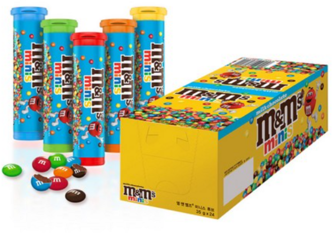 엠앤엠즈 미니스 튜브35g(색상랜덤), 35g, 24개