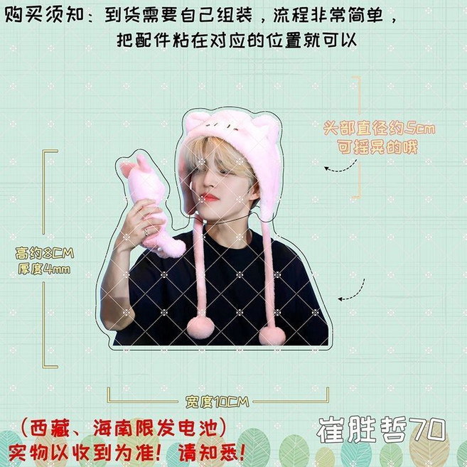 徐明浩 周邊 崔勝哲 全圓佑 李碩珉 自動搖頭擺件 創意禮品, 1個, SEVENTEEN70電池款(適用于室內)