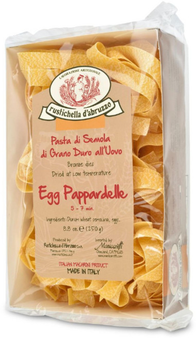 루스티켈라 다브루초 파파르델레 에그 파스타 - 249.5g Rustichella d'Abruzzo Egg Pappardelle - 250g Wide Egg Pasta - Tradi, 1개