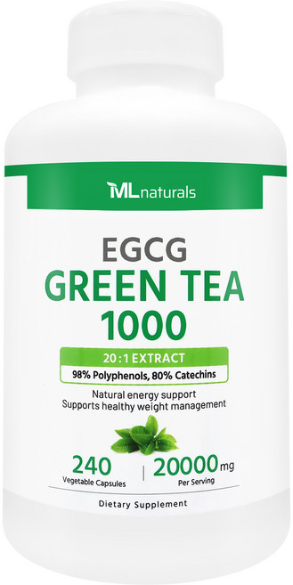 [미국빠른직구] 신제품 마이라이프 내추럴스 EGCG 그린티 1000 (카테킨 80% 폴리페놀 98%), 1개, 240정