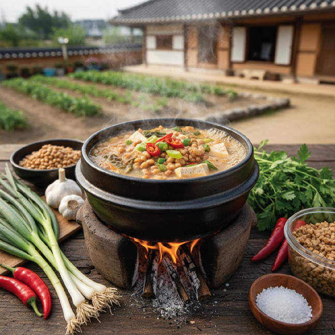 지리산 전통 수제 청국장 국산콩 100% 무염 황토방 발효 (100g X 5)