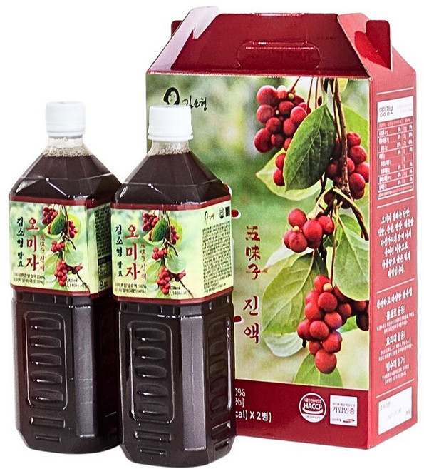 문경 발효 오미자 진액 한방원료배합 발효진액, 2L, 1박스