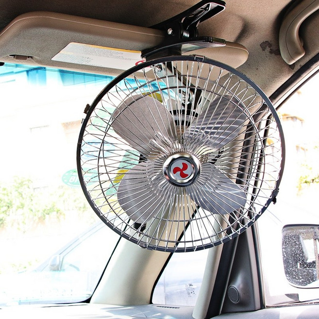자동차 선풍기 12 지게차 24v 시거잭 화물차 대형, 10인치 12V 파랑