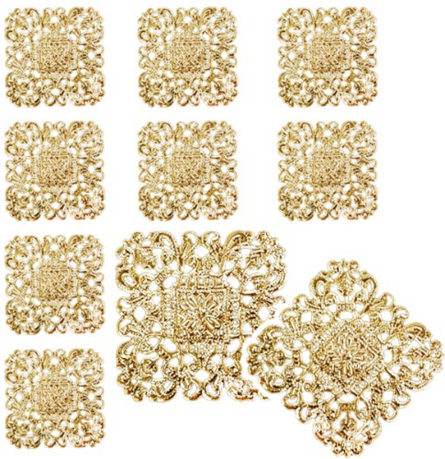 10개) K12 황실 전통 한복 금속장식 명절선물 용돈봉투 포장장식 가채장식 한복악세사리장식 예단장식 외국인선물