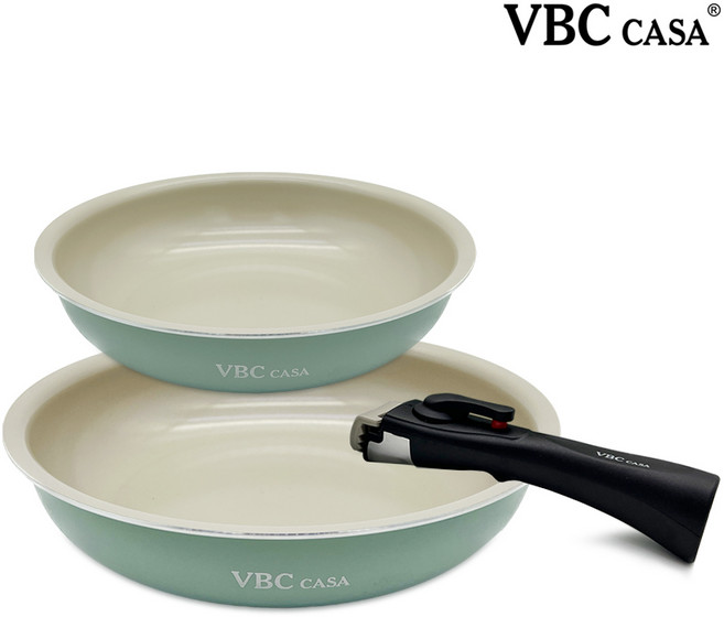[VBC까사] 매직 핸즈프리 3종 세트, 그린, 프라이팬20,프라이팬28,매직핸즈프리, 1세트
