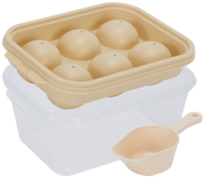 나누담 말랑 아이스볼 트레이 6구 2종 + 얼음통 + 스쿱 세트, 1개