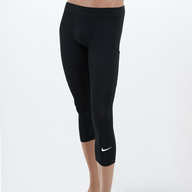 나이키 카프리 타이즈 남자 칠부 레깅스 기능성 신축성 좋은 3/4 언더레이어 피트니스 짐웨어 팬츠