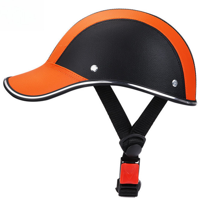 해피유통 자전거 헬멧 가볍고 안전한 캡 모자 남녀 패션 자외선 차단 헬멧 jhwj, 무료 [55-62CM], 오렌지