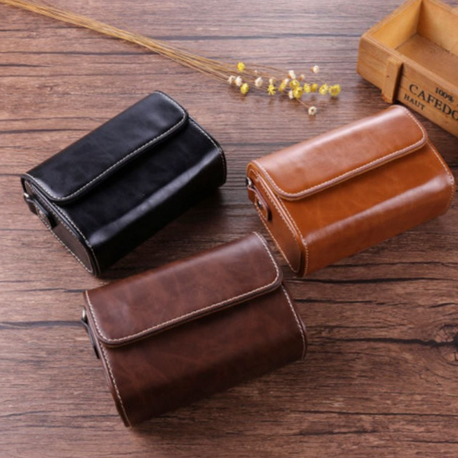 루체트리 골프거리측정기케이스 러블리썬 골프 거리측정기 파우치 보관함, 세로형, 다크브라운