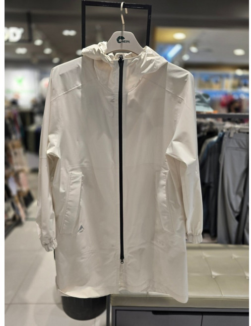 네파 25SS 방수 소재를 사용한 스타일리시한 레인코트 7LG0560, 블랙(C01), 1개