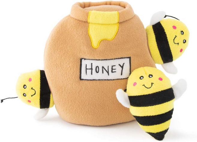 ZippyPaws Burrow- Interactive Dog & Puppy Toys for Boredom Stimulating Pet Products to Keep Them Bus, Honey Pot