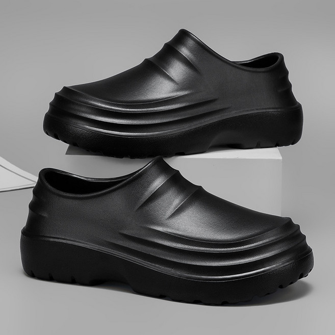 EVA 방수 논슬립 주방화 두꺼운 밑창 경량 남녀공용 작업화 슬립온 230-270