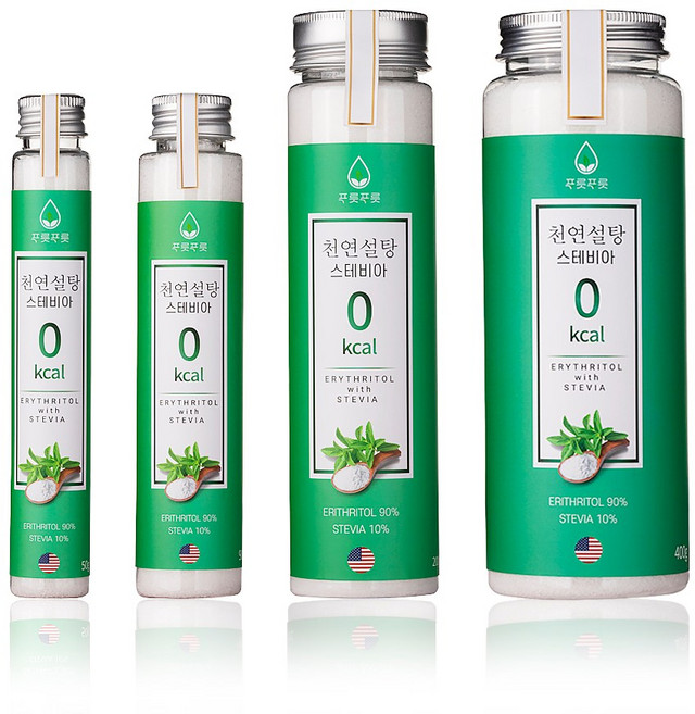 푸릇푸릇 설탕대체 천연 감미료 에리스리톨 스테비아, 1개, 90g