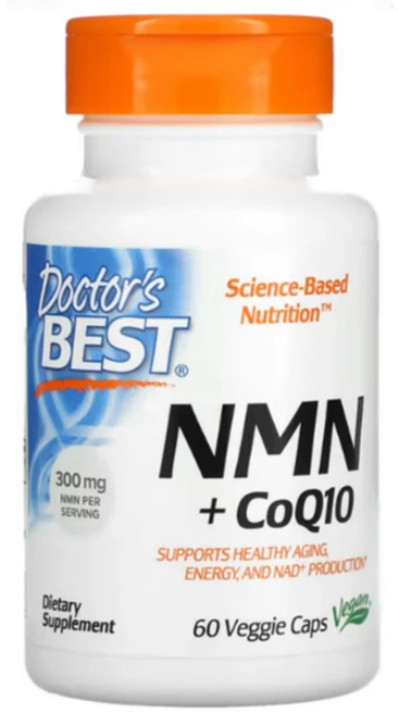 Doctor's Best NMN(베타니코틴아마이드모노뉴클레오타이드) 150mg + CoQ10(유비퀴논) 50mg 베지 캡슐 60정, 1개 - 쿠팡