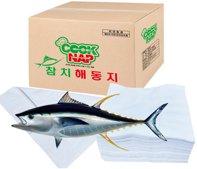 쿡냅 참치 해동지 1200매 2겹 (국내생산 흡수지 시트 미트 생선 페이퍼), 백색, 1개, 1200개입, 해동지365x420