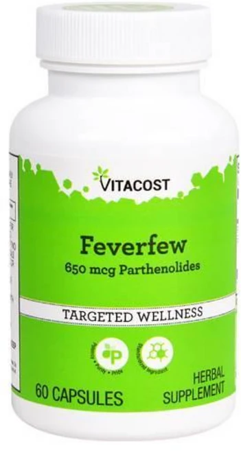 비타코스트 피버퓨 650mcg 파르테놀라이드 캡슐 60정, 1개 - 쿠팡