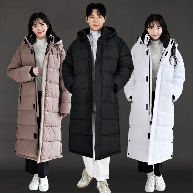 BUEHN 남녀공용 롱패딩 /충분한 기장 빅사이즈 패딩 /남성롱패딩 여성롱패딩