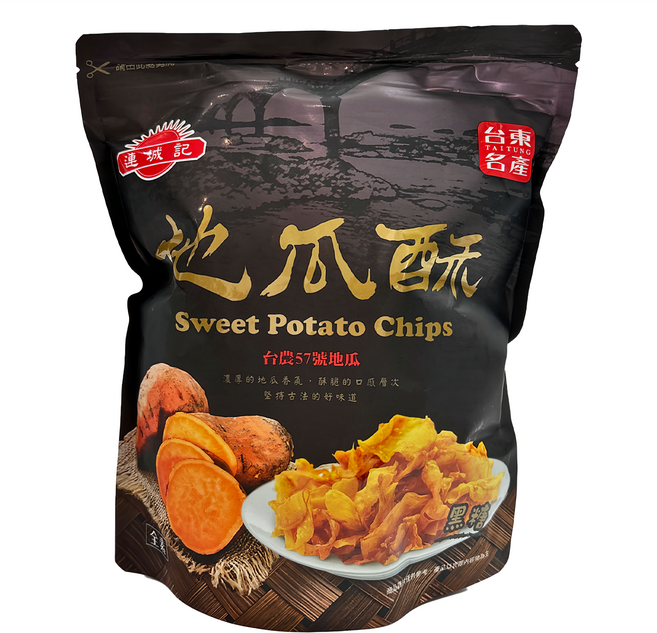 連城記 地瓜酥 黑糖口味 嚴選台東57號地瓜, 140g, 1包