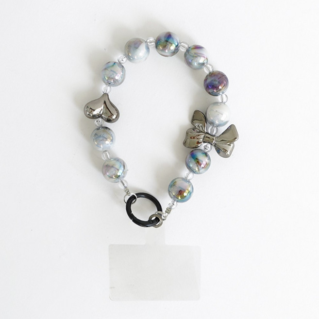 시아우 스트랩 오로라 그슬 핸드폰 걸이, 1개, 블랙