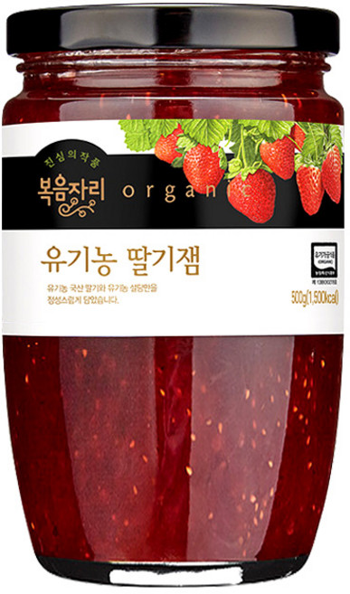 복음자리 유기농 딸기잼 (유기농 딸기로 만든), 1개, 500g