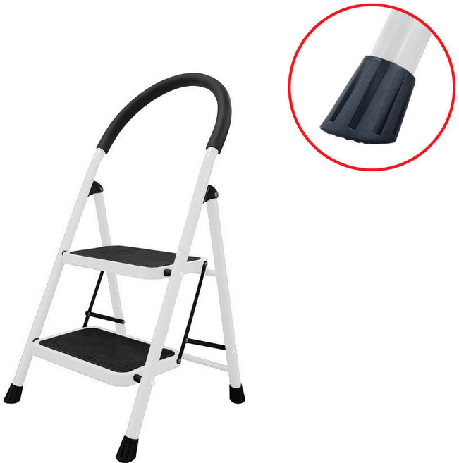 [리퍼] 코끼리리빙 가정용 사다리 접이식 A형 고강도스틸 2단 이동식 작업 발판 계단 광폭, 1개