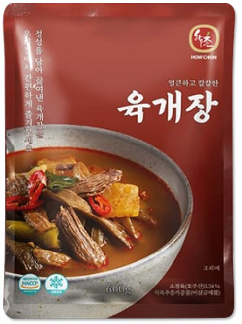 하우촌 육개장 600g(국 탕 찌개 국밥 밀키트 반찬), 1개, 600g
