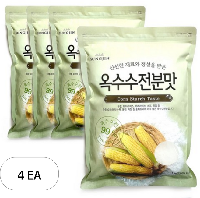 성진 옥수수 전분맛, 1kg, 4개