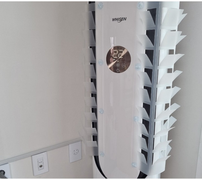 윈드커버 스탠드 에어컨 바람막이 날개 가드 바이저 무풍에어컨, 1개, 원형 2개