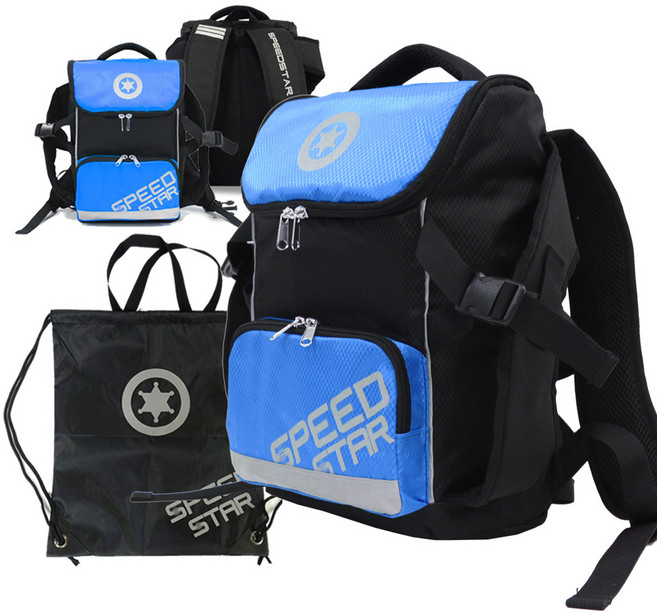 스피드스타 프로 아동용 인라인가방 + 보조가방, 1개, 블랙블루